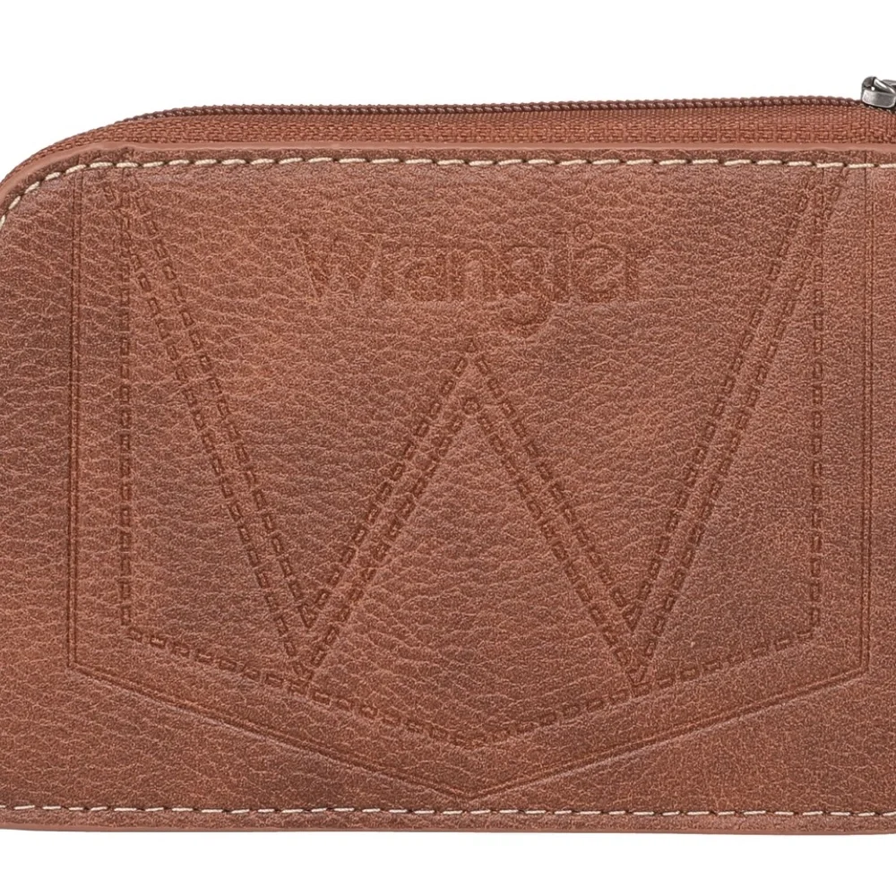 Wrangler Southwestern Art Print Mini Zip Card Case Dark Turquoise